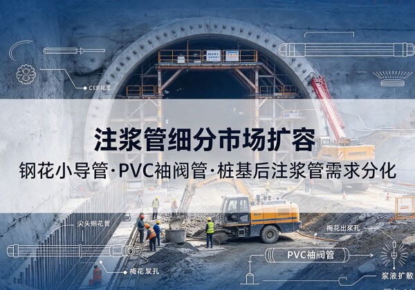 确山注浆管细分市场扩容，隧道钢花小导管、PVC 袖阀管、桩基后注浆管需求分化